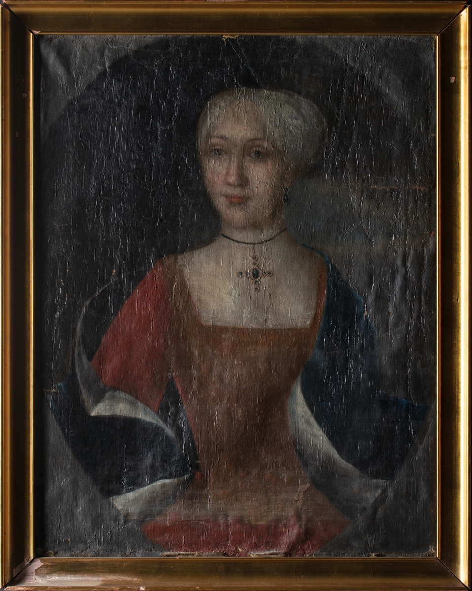 Portrett av Ingeborg Munthe Lund (1719-1751), gift med sogneprest Henning Jacob Kierulf.