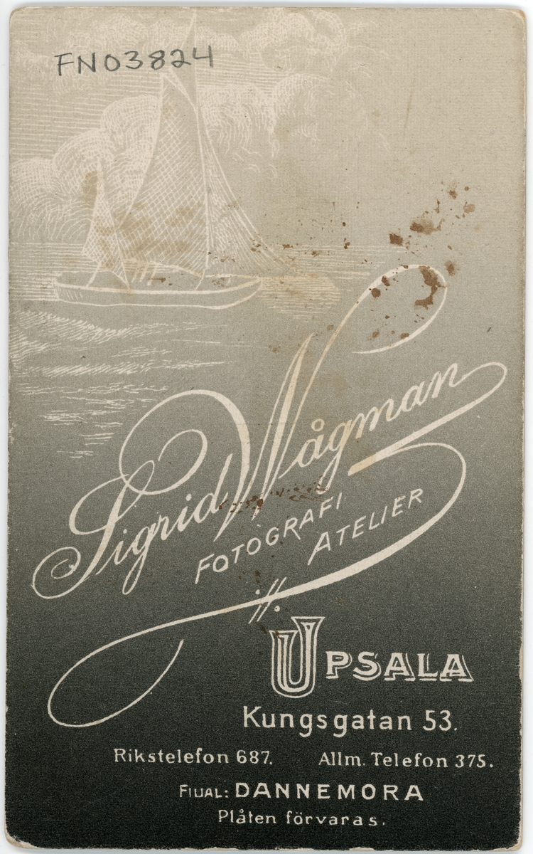 Kabinettsfotografi - kvinna och flicka, Uppsala