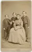 Kabinettsfotografi - Fridolf, Martin, Albert och Svea, Uppsala 1869