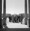 Utsikt mot lusthuset Gloriette vid slottet Schönbrunn. Wien. Tjeckoslovakien-Ungern-Österrike 1935.