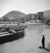 Hainburg an der Donau i Österrike. Tjeckoslovakien-Ungern-Österrike 1935.