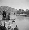 På Donau. Hainburg an der Donau i Österrike. Tjeckoslovakien-Ungern-Österrike 1935.