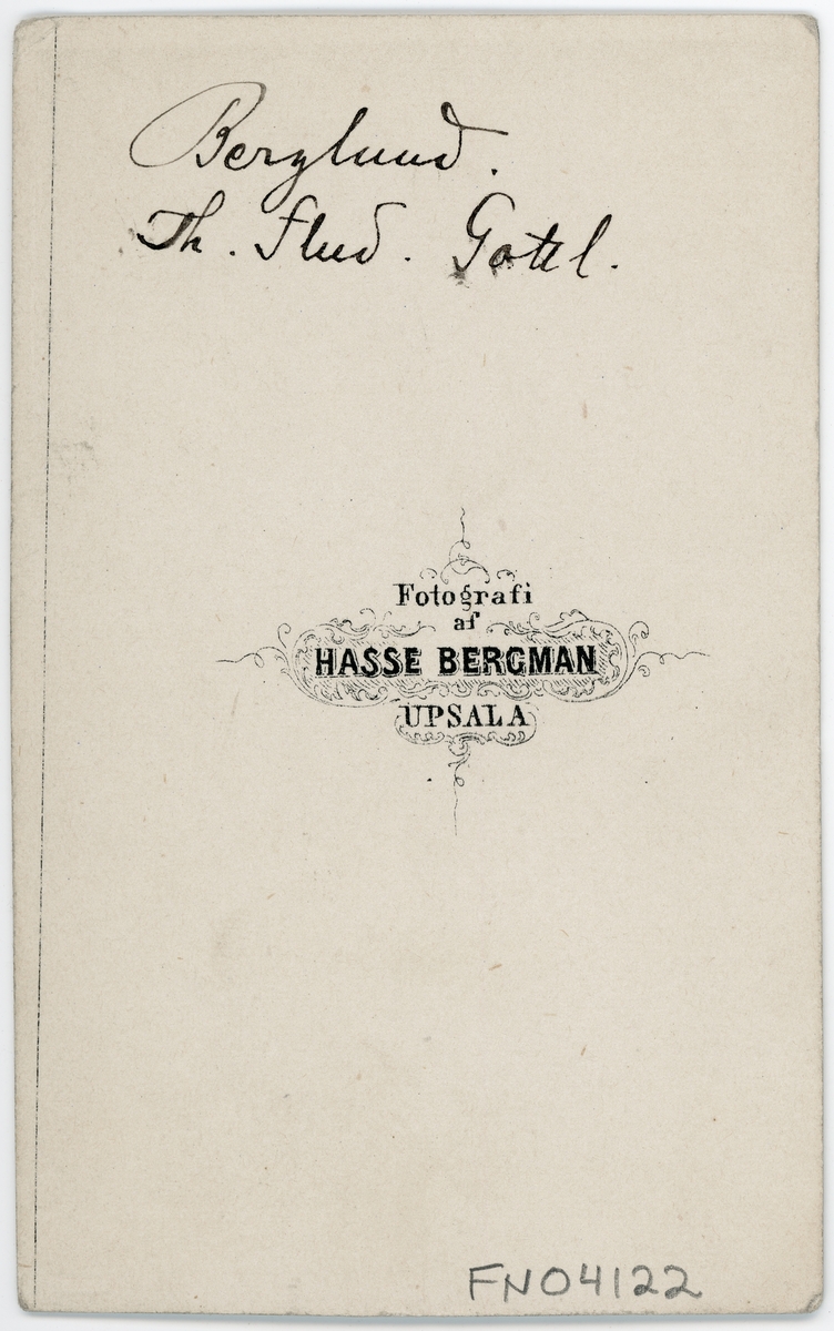 Kabinettsfotografi - Berglund från Gotland, 1860-tal