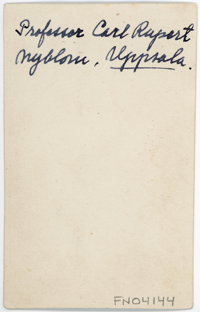 Kabinettsfotografi - Carl Rupert Nyblom, Uppsala 1860-tal