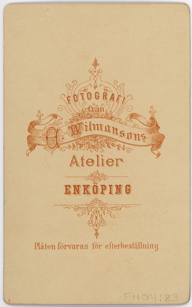 Kabinettsfotografi - kvinna, Enköping