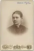 Kabinettsfotografi - Anna Rydin, Uppsala 1887