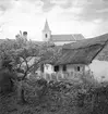 En by i Ungern. Möjligen i närheten av Balatonsjön? Tjeckoslovakien-Ungern-Österrike 1935.