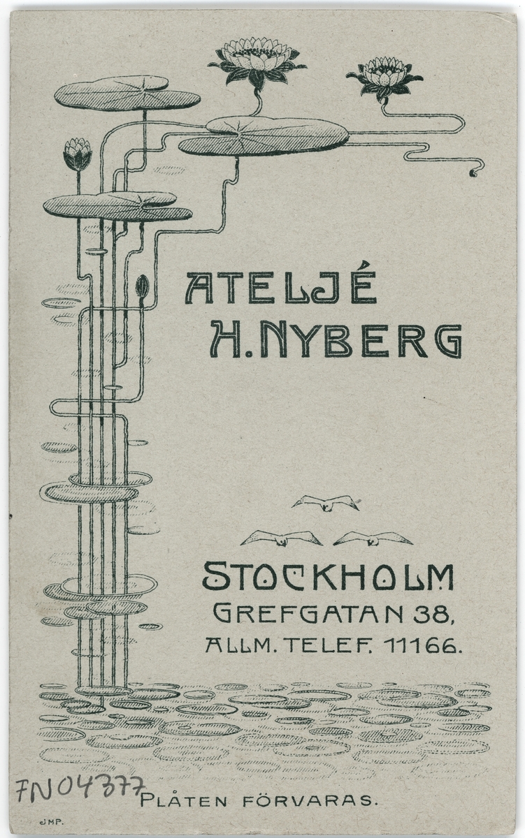 Kabinettsfotografi - man i uniform, Stockholm