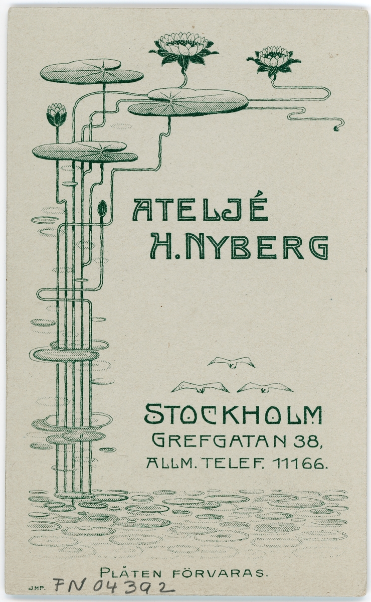 Kabinettsfotografi - man i uniform, Stockholm