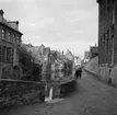 Bebyggelse vid en av kanalerna i Brygge. Tyskland-Holland-Belgien 1938.