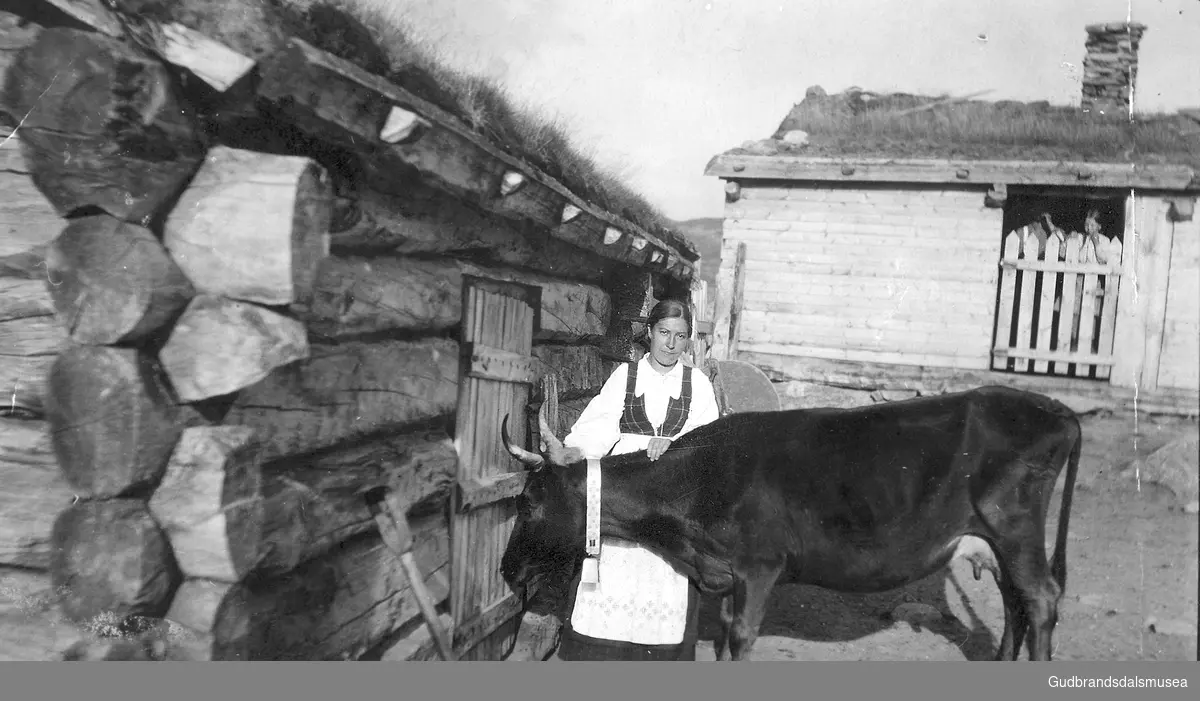 Anne Hagen (f. 1907 g. Odden) på Hågåsetra på Vangen i Finndalen