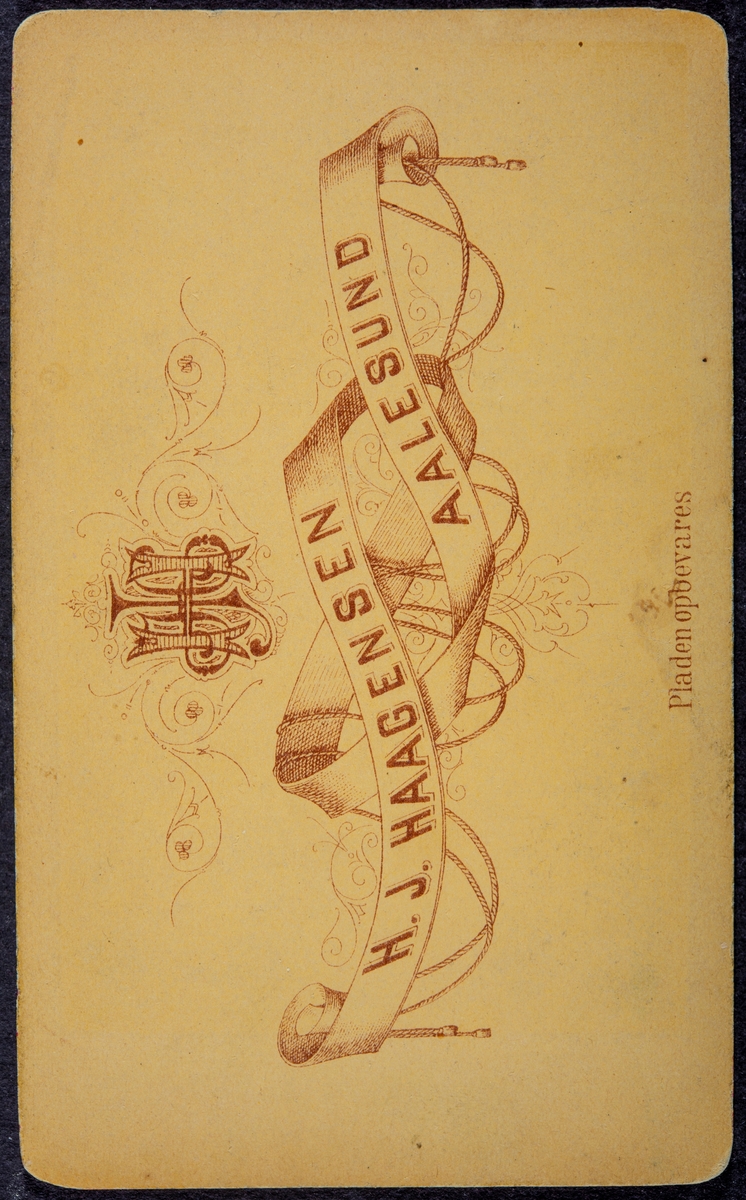 Portrett ukjent dame, Smestad? Carte Vicite.