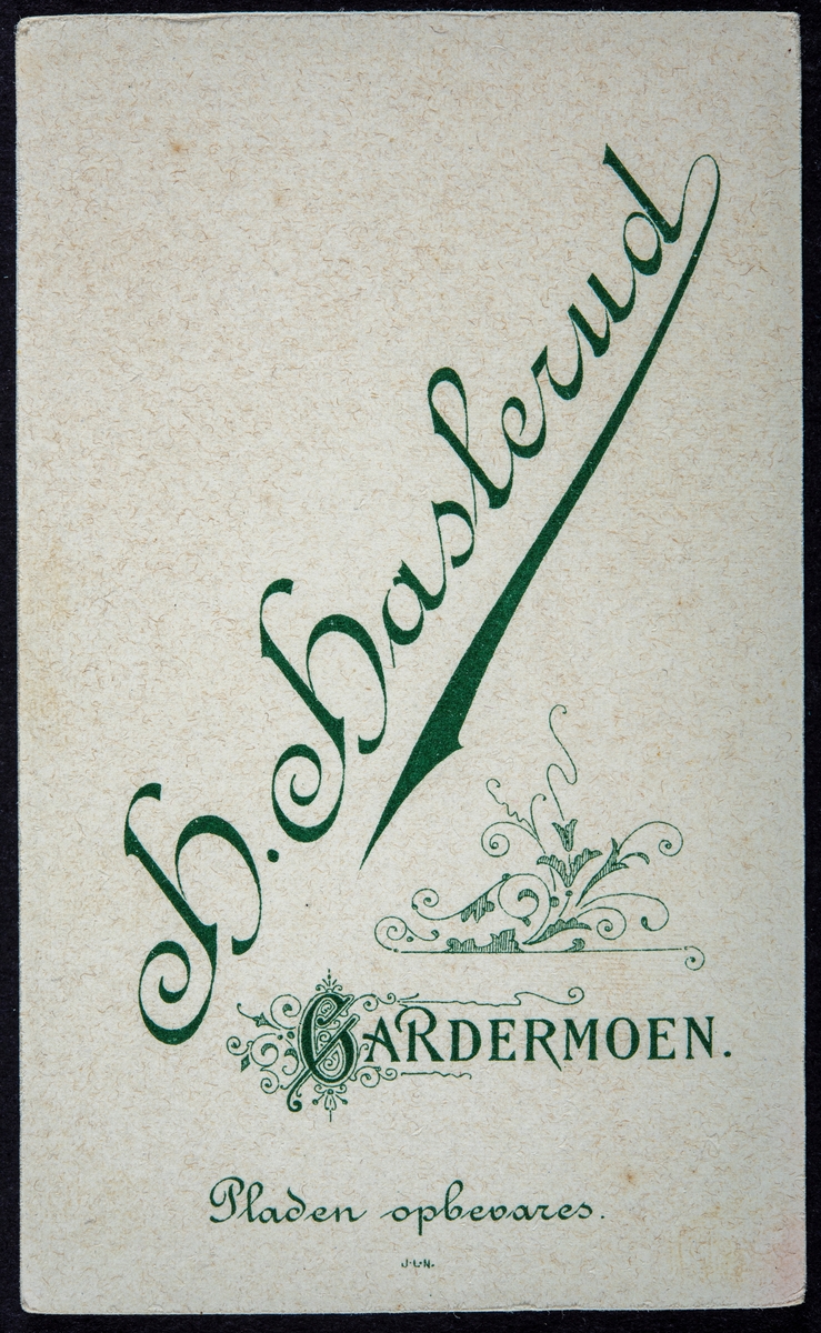 Portrett ukjent dame, Smestad? Carte Vicite.