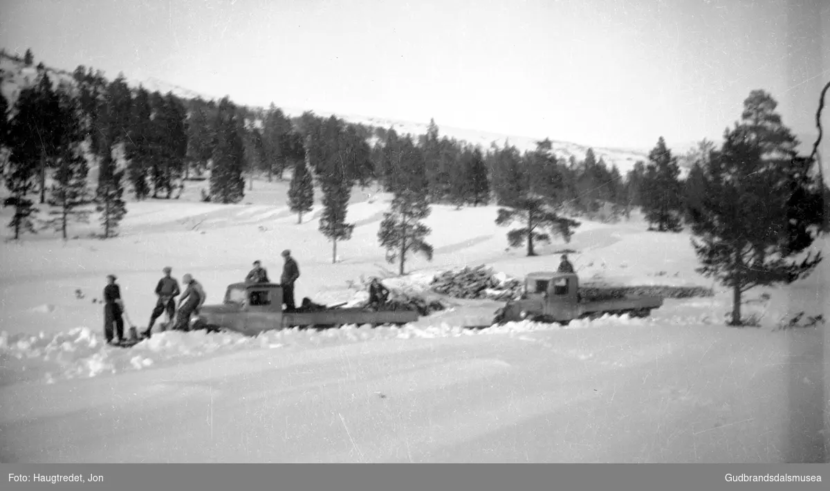 Snøbrøyting og vedkøyring i Billingsdalen