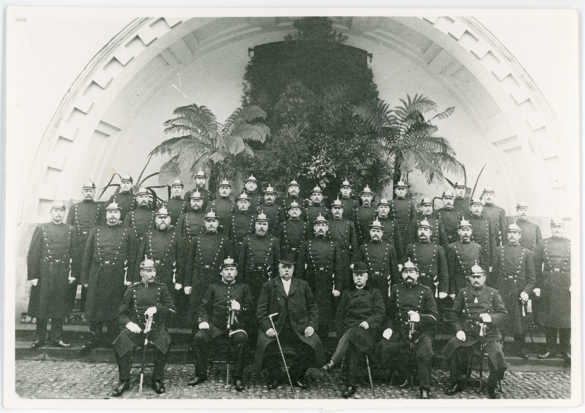 Upsala poliskår i Botaniska trädgården, Uppsala 1896