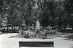 Järnvägsparken i Ljungby, 1925. Fontänen.