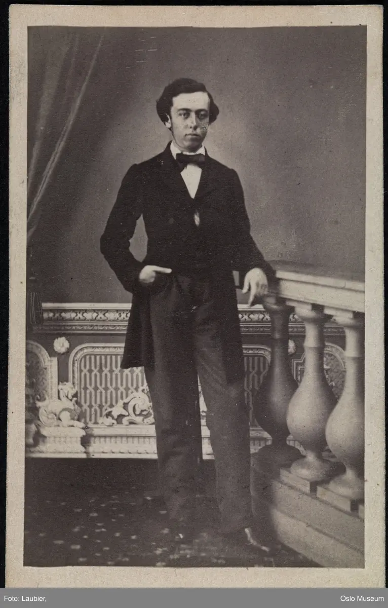 portrett, mann, sorenskriver, stående helfigur