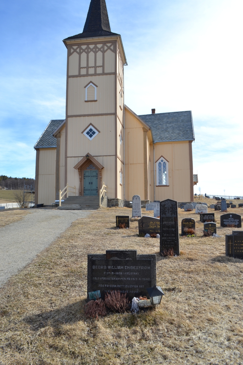 Gravstein på Os kirkegård