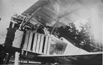 Närbild av flygplan Södertälje Verkstäder SW 15, nummer 827, 1917-1921.