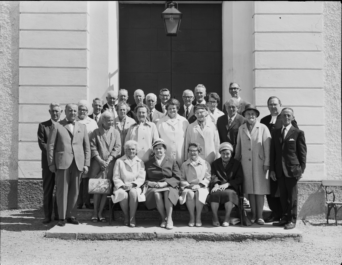 Jubileumsträff, konfirmander, Börstil socken, Uppland 1970
