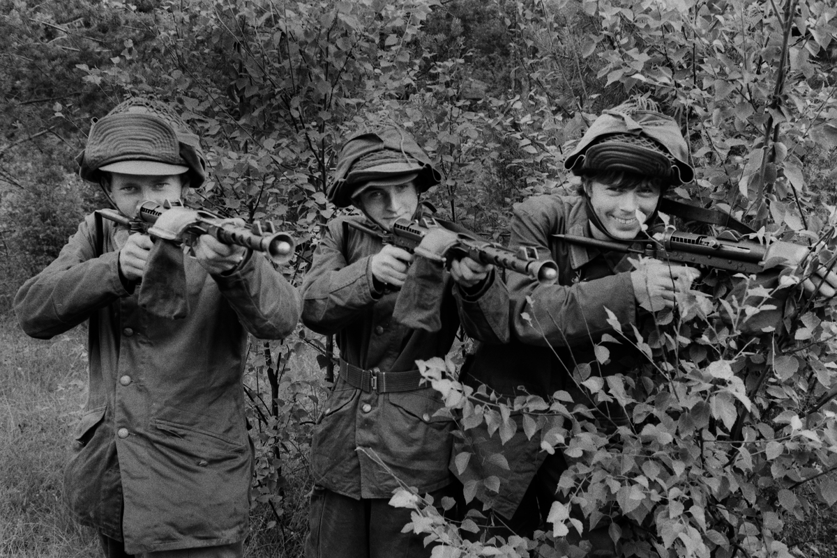 3/4 delar av Hootenanny  Singers gör lumpen i Linköping, 1966. Björn Ulvaeus, Johan Karlberg och Tonny Roth .