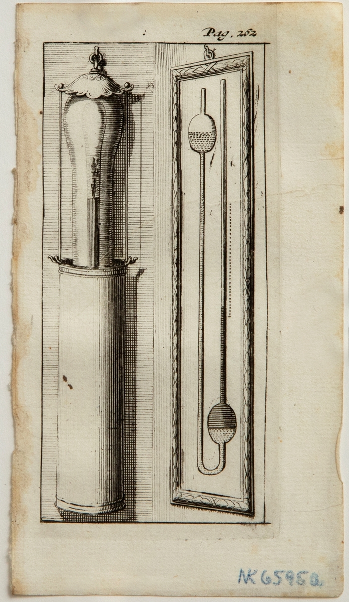 Ni illustrasjoner som viser vitenskapelige eksperimenter:

Pag. 255: Illustrasjon med et hygrometer og en bevinget figur. 

Pag. 256: Illustrasjon med vekt som henger i luften over et bord. Øverst er denpyntet med en sløyfe. I den ene skålen ser det ut til å være en stein, og i den andre skålen gress.

Pag 258: Illustrasjon med mann med stokk stående foran en balustrade med drapperi, samt med et landskap i bakgrunnen. Mannen peker på tallet IX på en disk som henger ned fra taket. Etter IX på disken står tallene: X, XI, XII, I og II.

Pag 262: Illustrasjon med kvikksølvbarometer i ramme på en vegg. Ved siden av er en slags beholder med en pæreformet kuppel, hvor det er en liten figur.

Pag 284: Illustrasjon med mann som henger på et sirkelformet bord uten plate med fire bein. Mellom hvert bein er en fylt beholder. De er festet til en sirkulær stein i bunnen. Over scenen er det et bølgende bånd.

Pag. 294: Illustrasjon med to gjennomsiktige kolber. Den ene er timeglassformet og inneholder vann og vin. Den andre er omvendt pæreformet og inneholder de fire elementene ild, luft, vann og jord. Kolbene står på et slags bord med beskrivende lapper under hver kolbe.

Pag. 300: Illustrasjon med kvinne iført dekorert kjole, smykker og spiss hatt med nedhengende slør. Hun sitter ved et bord og røyker fra en vannpipe med sirkulær kolbe.

Pag. 304: Illustrasjon med en firkantet boks på sokkel under en gardin. Inni boksen er et stearinlys og et speil som sender en lysstråle ut et rør og danner et figurbilde på den mørke veggen ved siden av.

Pag. 306: Illustrasjon med tre stearinlys på sokkel med kryssende lyspunkt gjennom en firkantet anretning i midten på bildet, slik at strålene treffer diagonalt på veggen på andre siden. I bakgrunnen står en byste på toppen av en dør.