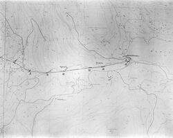 Foto av oversiktskart over Kjerraten i Åsa. Ringerike, Buske