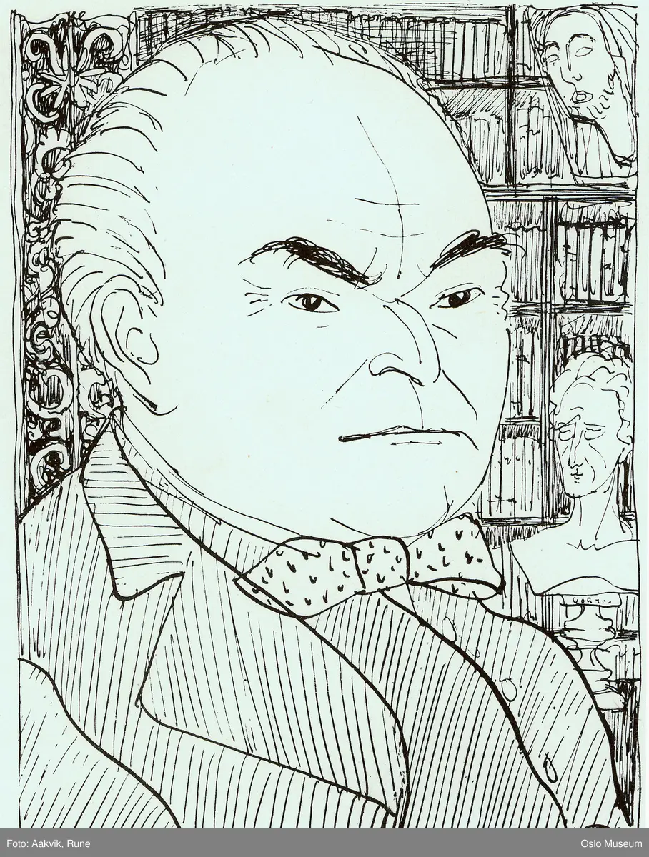 karikatur, mann, brystbilde