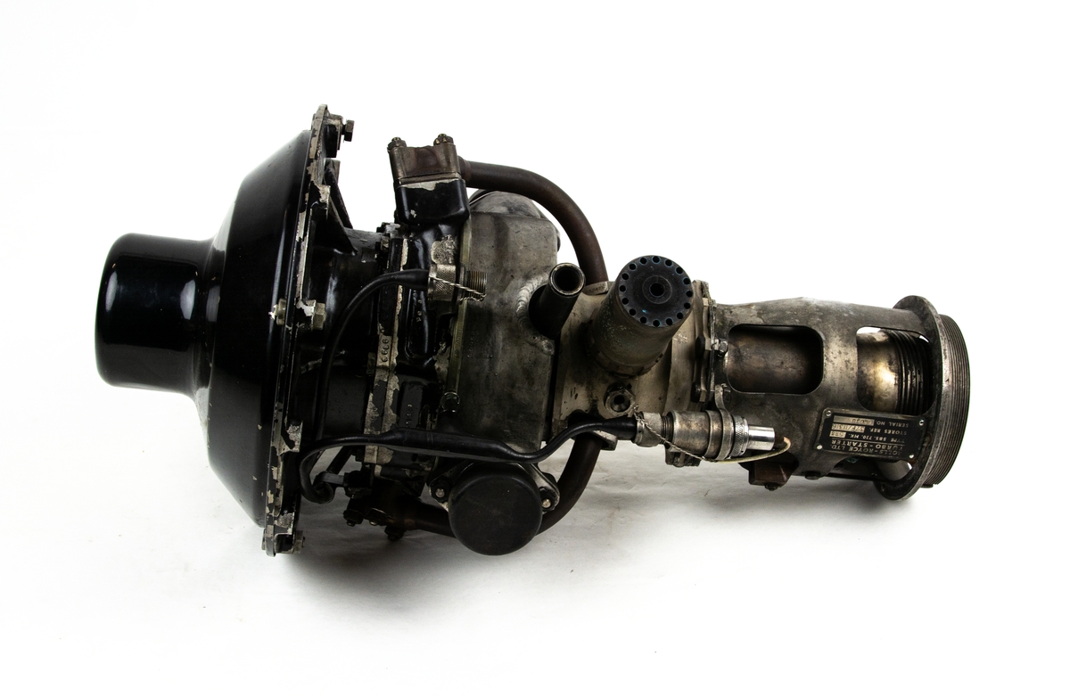 Startapparat Rolls Royce LTD Turbo Starter till flygplan Tp52. Två stycken följesedlar.