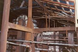 Interiørbilde fra gamle fabrikklokalene etter Klevfos Cellul