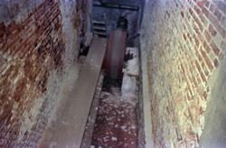 Interiørbilde fra gamle fabrikklokalene etter Klevfos Cellul