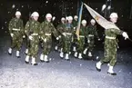 Fanvakten med officerare ur regementet och Magnus Runqvist som fanförare. Nedläggningsdagen av I4 den 30. december 1997. Avslutningsceremoni på kaserngården sen eftermiddag i mörker med eldar, strålkastare och ett kraftigt snöfall som bidrog till en mycket speciell stämning. 
Livgrenadjärregementet (I 4/Fo 41) var ett infanteriförband inom svenska armén som verkade i olika former åren 19281997. Förbandsledningen var förlagd i Linköpings garnison i Linköping. Försvarsområdesstaben vid Livgrenadjärregementet avvecklades den 31 december 1997 vilket i praktiken innebar att även regementet avvecklades.