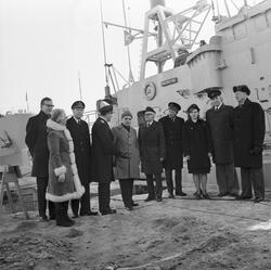 Dop av HMS Halmstad och leverans av HMS Visborg