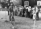 Trafiktävling i Västansjö skola, Ytterlännäs socken 1976.