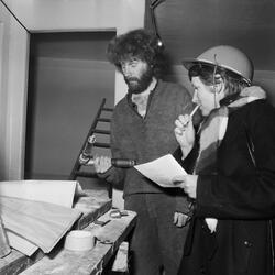 Arbetsbilder ombord på Minsvep typ Arholm