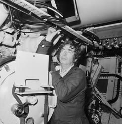 Arbetsbilder från ubåten typ Västergötland