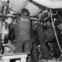 Arbetsbilder från ubåten typ Västergötland