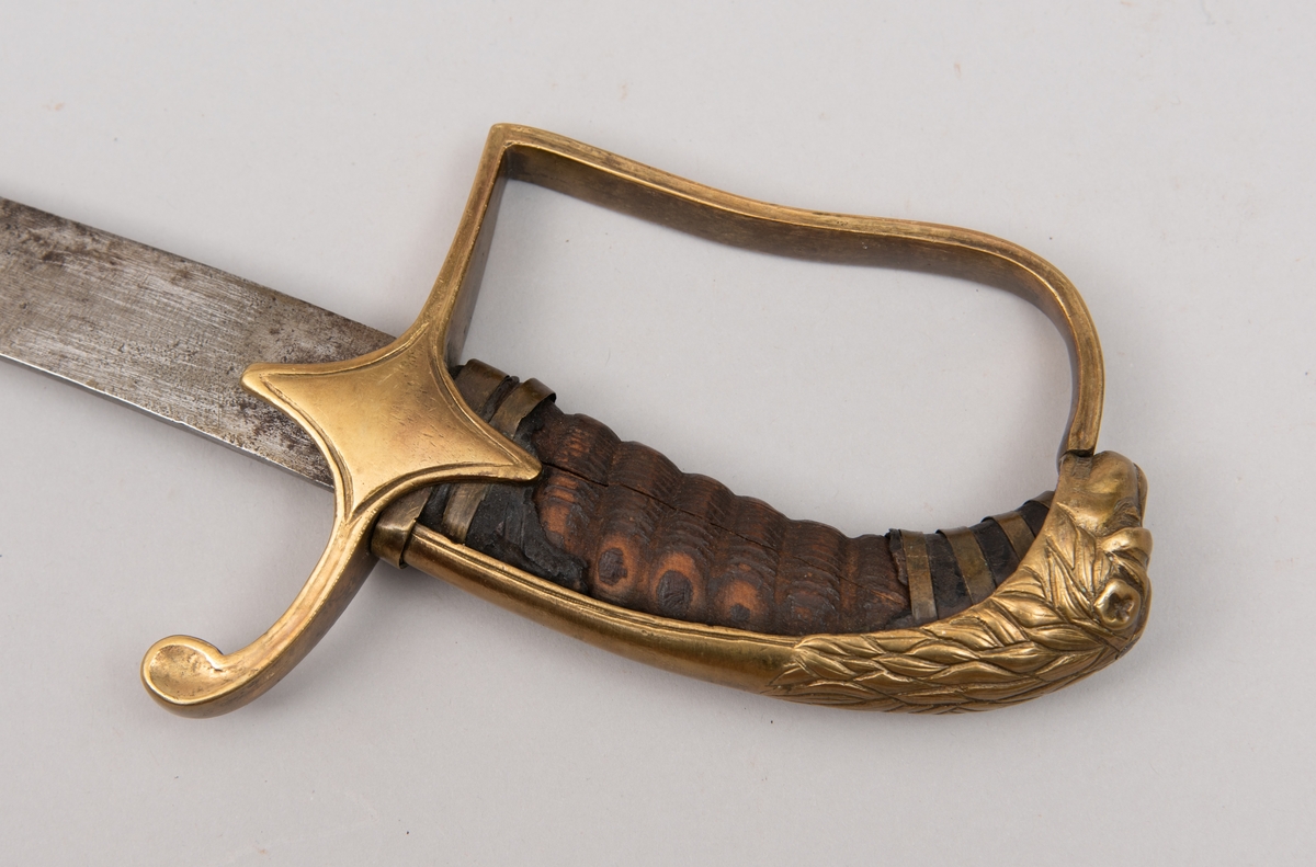 Artilleriunderoffisersabel M/1802 med klingevariant.