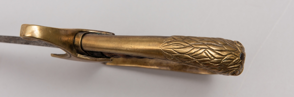 Artilleriunderoffisersabel M/1802 med klingevariant.