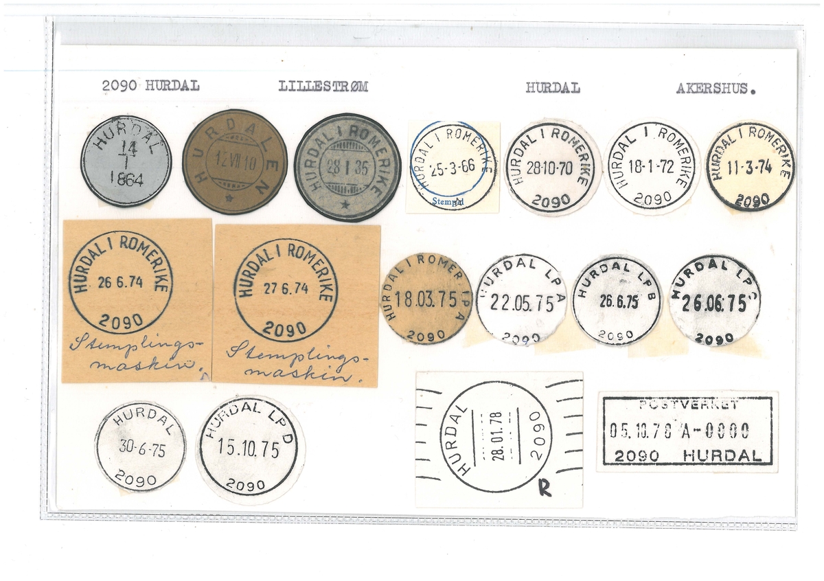 2090 HURDAL (Poståpneri)