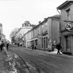 Storgatan. I bildens mitt går Trädgårdsgatan till höger