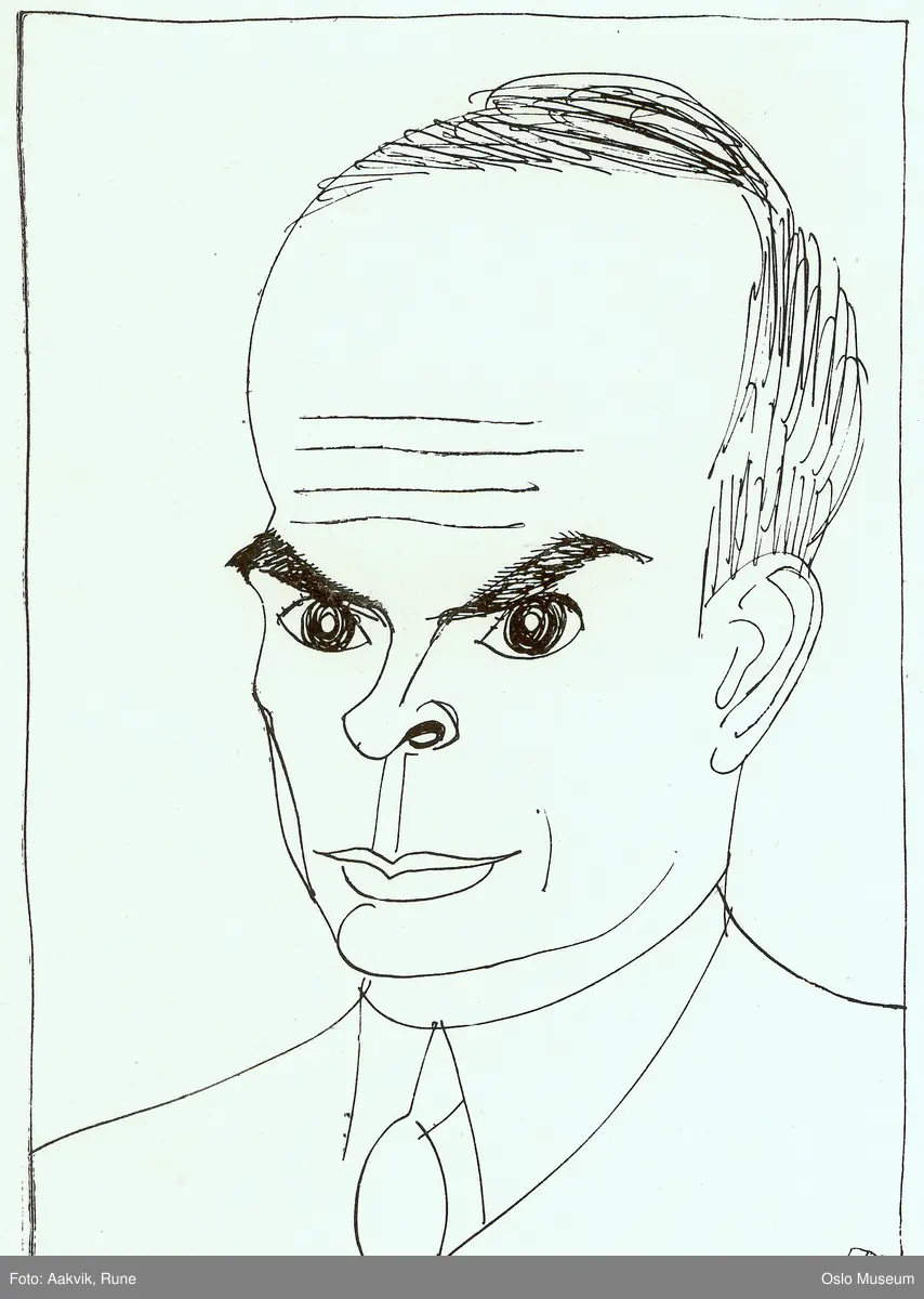 karikatur, mann, brystbilde
