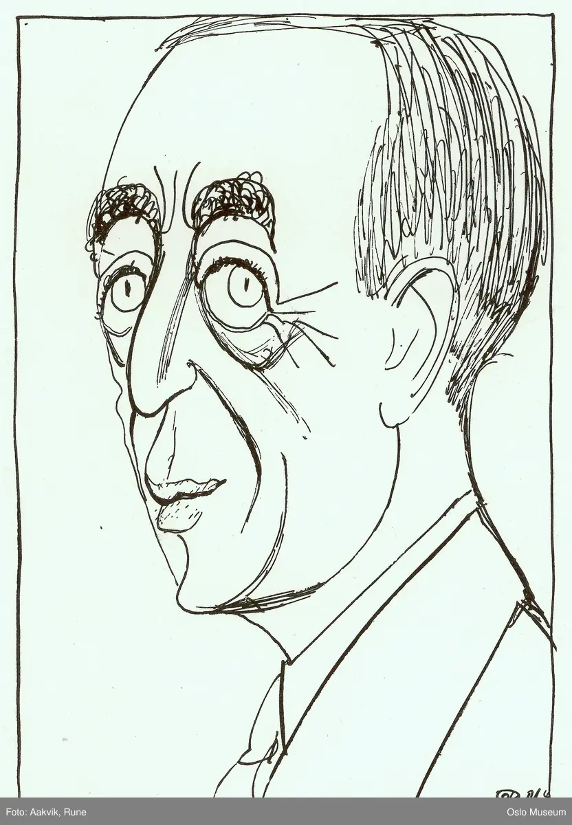 karikatur, mann, brystbilde