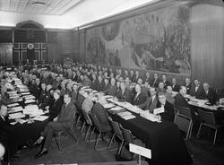 Møte i  Norges håndverkerforbund.