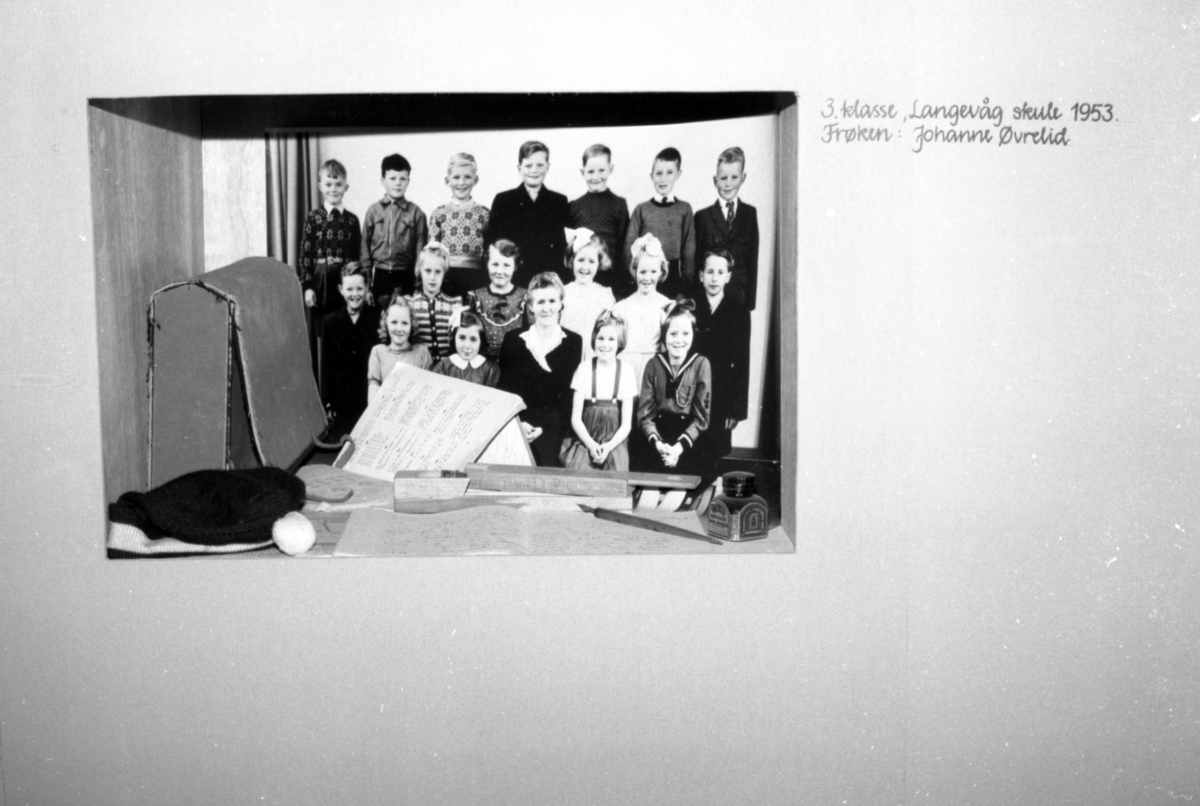 Dokumentasjonsbilder i serie fra barneutstillinga på Sunnmøre Museum i 1989.