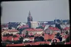 Nikolaikyrkan Polishuset Rådhuset sedd från stenkrossen i Tybble.