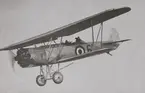 Flygplan S 6, Fokker C.VE märkt nr 6 och svart-vit kokard för övning. Vid flygvapenövning vid Almäs, Hjo, augusti 1931.