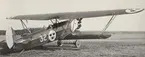 Flygplan S 6 märkt nummer 32 på flygfältet på F 3 Malmen, cirka 1937-1932. Vy snett bakifrån.