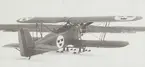 Flygplan J 4, Heinkel HD 19 märkt nr 280 står med skidor på F 2 Hägernäs, cirka 1929-1930. Vy bakifrån.

Text vid foto: 