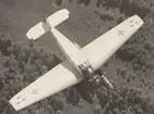 Ambulansflygplan Trp 2, Junkers W 34 i luften. Flygbild, vy ovanifrån.